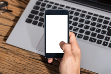 Businessperson Holding Smart Phone