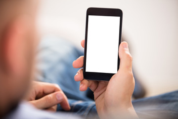 Close-up Of A Hand Holding Cell Phone
