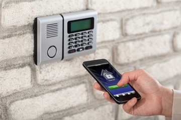 Hand Disarming Security System Of Door