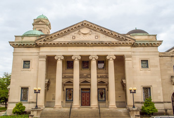 American architecture old urban church building St. Louis, Missouri Greek Revival