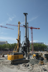 Construction site foundation