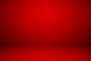 Empty red studio room, used as background for display your products