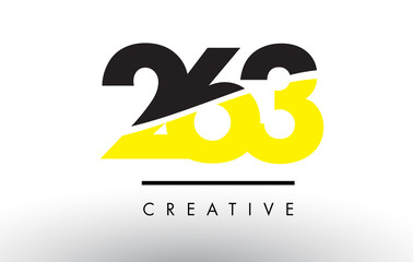 Fototapeta premium 263 Black and Yellow Number Logo Design.