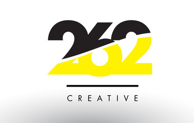 262 Black and Yellow Number Logo Design.