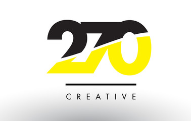 270 Black and Yellow Number Logo Design.