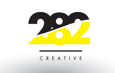282 Black and Yellow Number Logo Design.