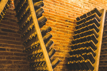 Storaged wine bottles photograph