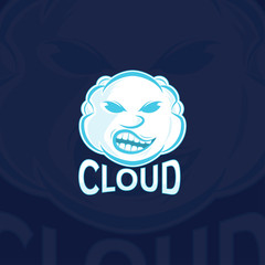 Cloud Sport Logo Vector Template.