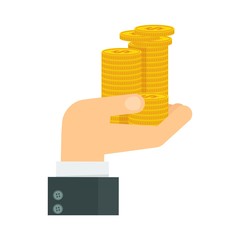 hand holding pile money