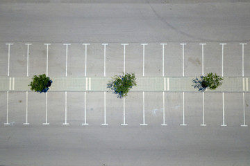 Empty parking lot - Top down aerial view © STOCKSTUDIO