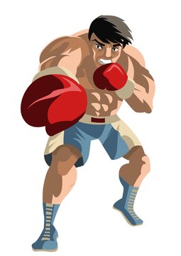 boxer athlete throwing a punch