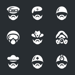 Vector Set of Military forces Icons.