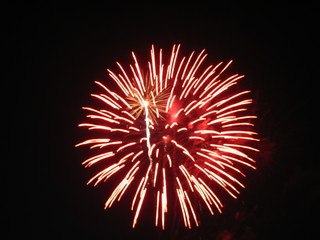Fototapeta premium Red sparks firework