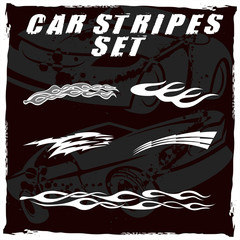 Tribal and cool Car stripe set top print on vinyl and adhesive on vehicle