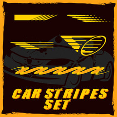 Tribal and cool Car stripe set top print on vinyl and adhesive on vehicle