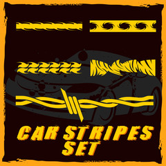 Tribal and cool Car stripe set top print on vinyl and adhesive on vehicle