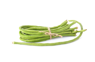 Long bean on white background