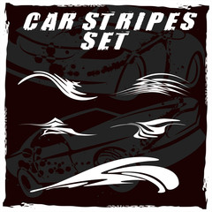 Tribal and cool Car stripe set top print on vinyl and adhesive on vehicle