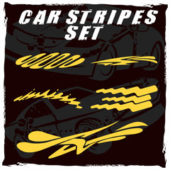 Tribal and cool Car stripe set top print on vinyl and adhesive on vehicle