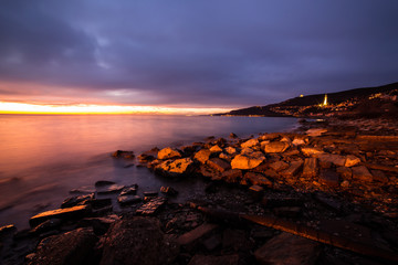 The castle and the lighthouse of Trieste