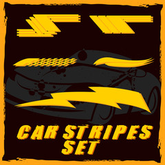 Tribal and cool Car stripe set top print on vinyl and adhesive on vehicle