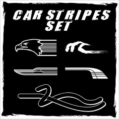 Tribal and cool Car stripe set top print on vinyl and adhesive on vehicle