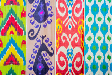 Traditional uzbek fabric patterns