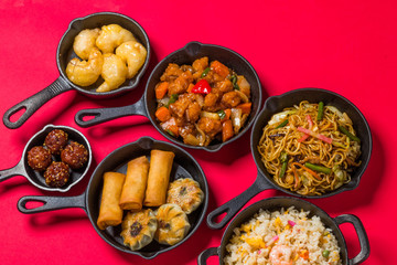 中華料理　集合　Delicious Chinese food group photo