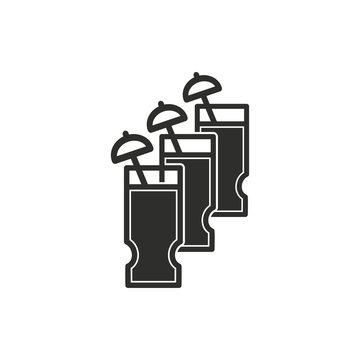 Cocktail vector icon.