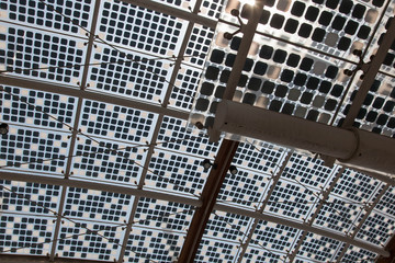 Copertura in vetro e metallo