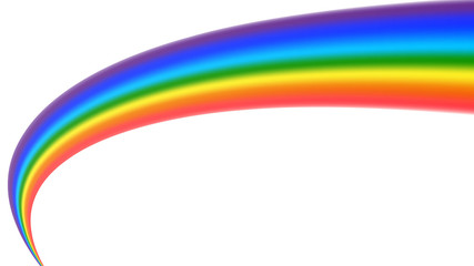 Rainbow icon. Shape arch isolated on white background. Colorful light and bright design element. Symbol of rain, sky, clear, nature. Flat simple graphic style Vector illustration