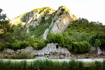 Naklejka premium Olympos antique city ruins in Antalya