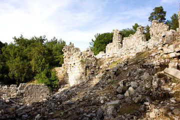 Old ancient ruins of Phaselis