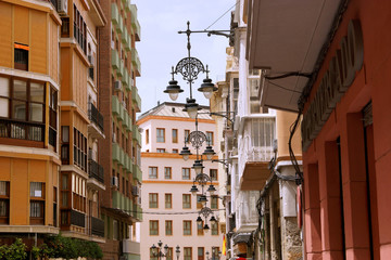 Obraz premium Street view in old town Cartagena, Spain.