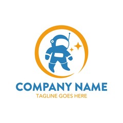 Astronaut Logo Template