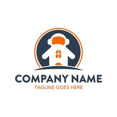 Astronaut Logo Template
