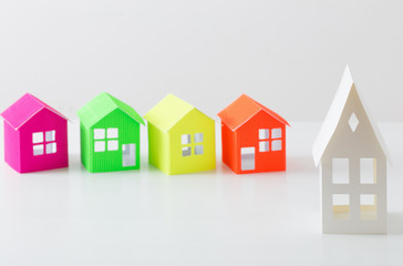 paper house on white background