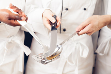 Multi-ethnic Group Of Cooks