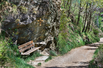Bench near a cliff