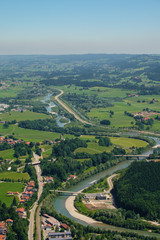 Flu&szlig; Iller und B19 &uuml;ber Immenstadt mit Blick nach Norden