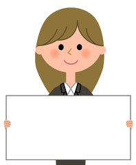 スーツの女性　ホワイトボード