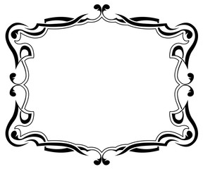 Cadre Art nouveau. Fond blanc 