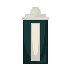 Black colored aerosol can