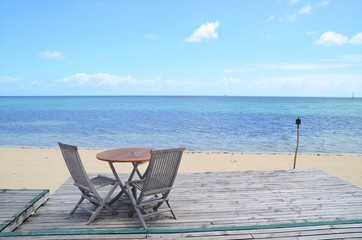 ビーチのブレイクタイム