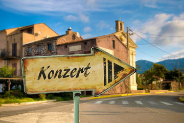 Obraz premium Schild 198 - Konzert