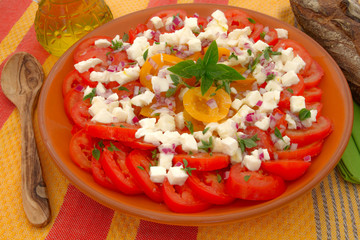 tomates et mozzarella