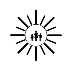 Protection of mothers with children in middle of sun