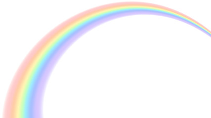 Rainbow icon. Shape arch isolated on white background. Colorful light and bright design element. Symbol of rain, sky, clear, nature. Flat simple graphic style Vector illustration