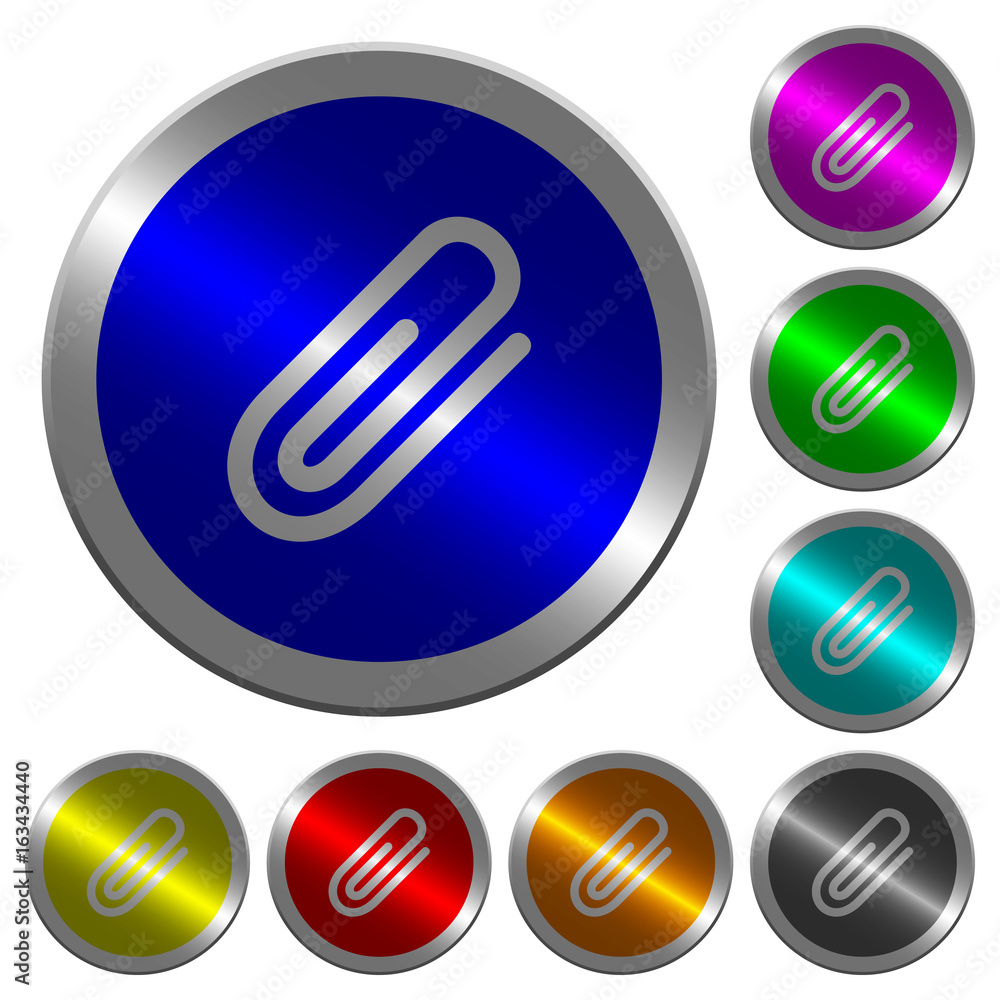 Poster attachment luminous coin-like round color buttons