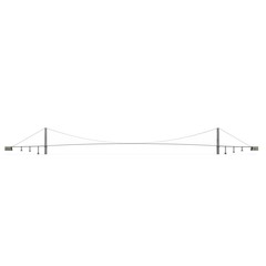 Bosphorus Bridge on white. 3D illustration